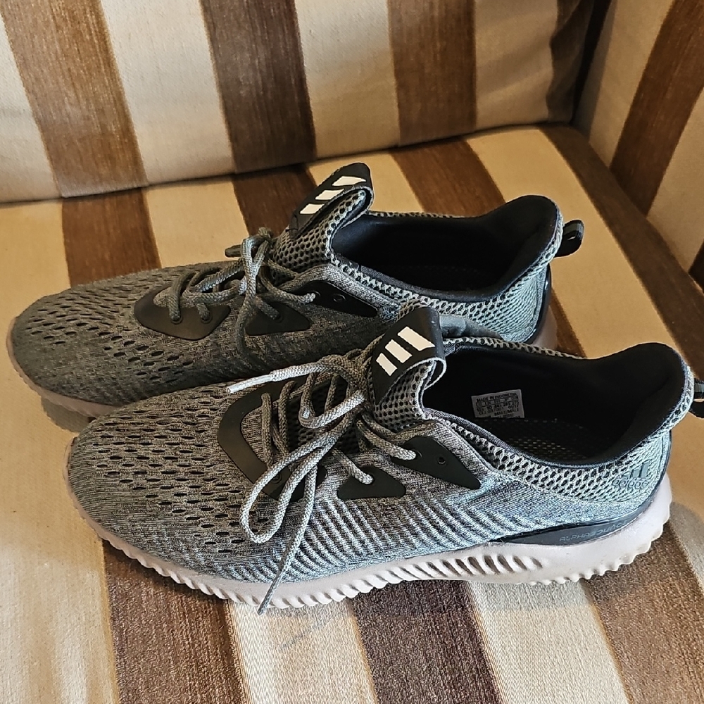 Adidas Kids Black and Gray Sneakers
